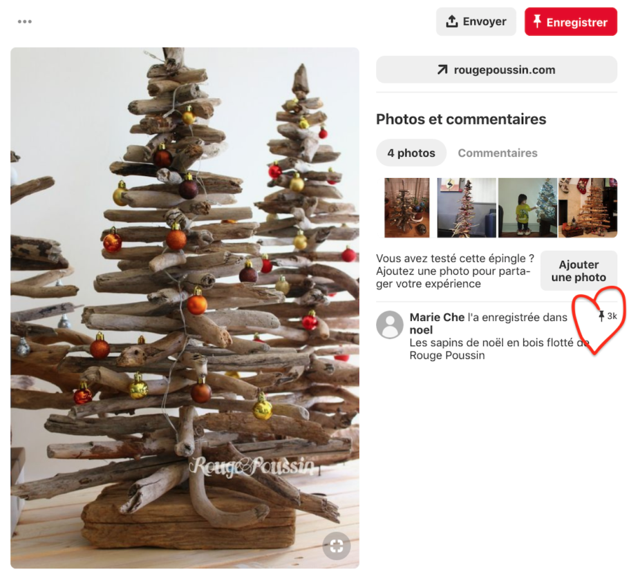Les sapins de noël en bois flotté de Rouge Poussin