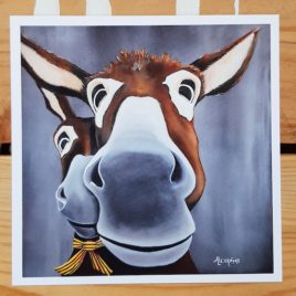 La carte postale Léogâne est la reproduction du tableau original réalisé par l'artiste peintre Carole Alexandre en novembre 2016