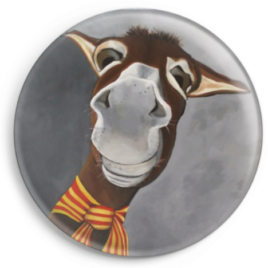 Le magnet Axùrit représente le portrait d'un âne catalan, reproduction du tableau réalisé à l'acrylique par l'artiste peintre Carole Alexandre